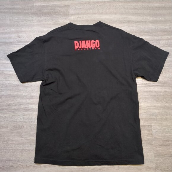 Django Unchained Mens Large Black Graphic T Shirt Movie Promo Tarantino Dicaprio - Picture 5 of 8